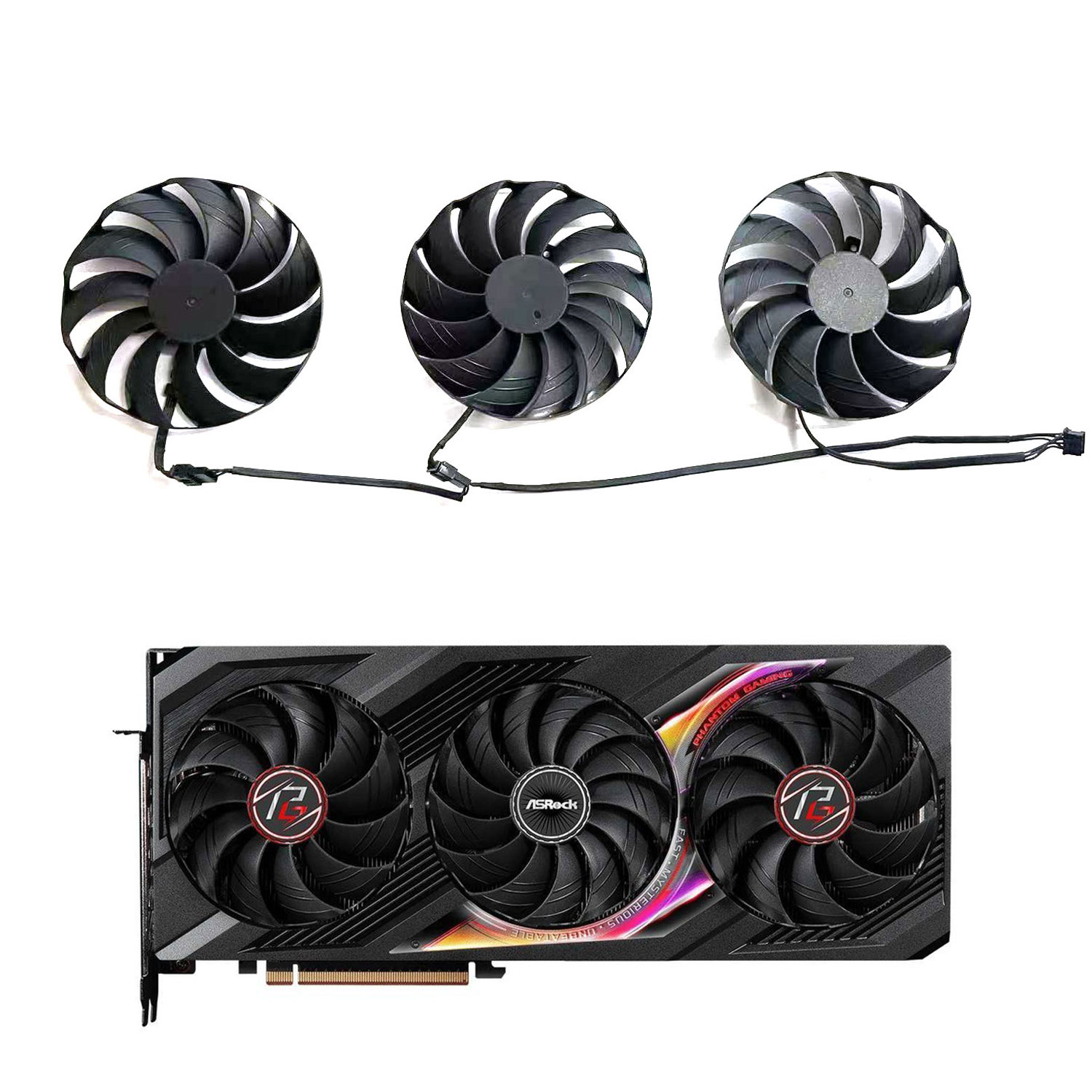 Rx 7800 Xt 16Gb - Вентилятор для видеокарты Asrock Radeon RX